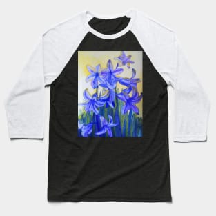 Bluebells watercolour painting Baseball T-Shirt